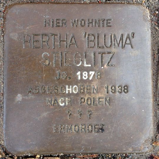 Stolperstein em memória de Bertha Stieglitz