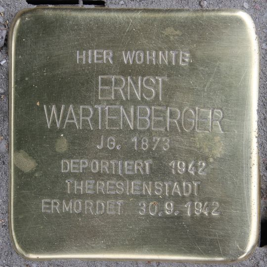 Stolperstein dedicated to Ernst Wartenberger