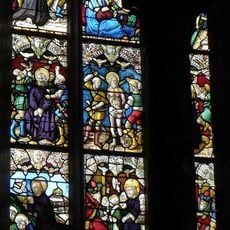 Vitrail de la Passion de l'église Notre-Dame et Saint-Tugen de Brasparts