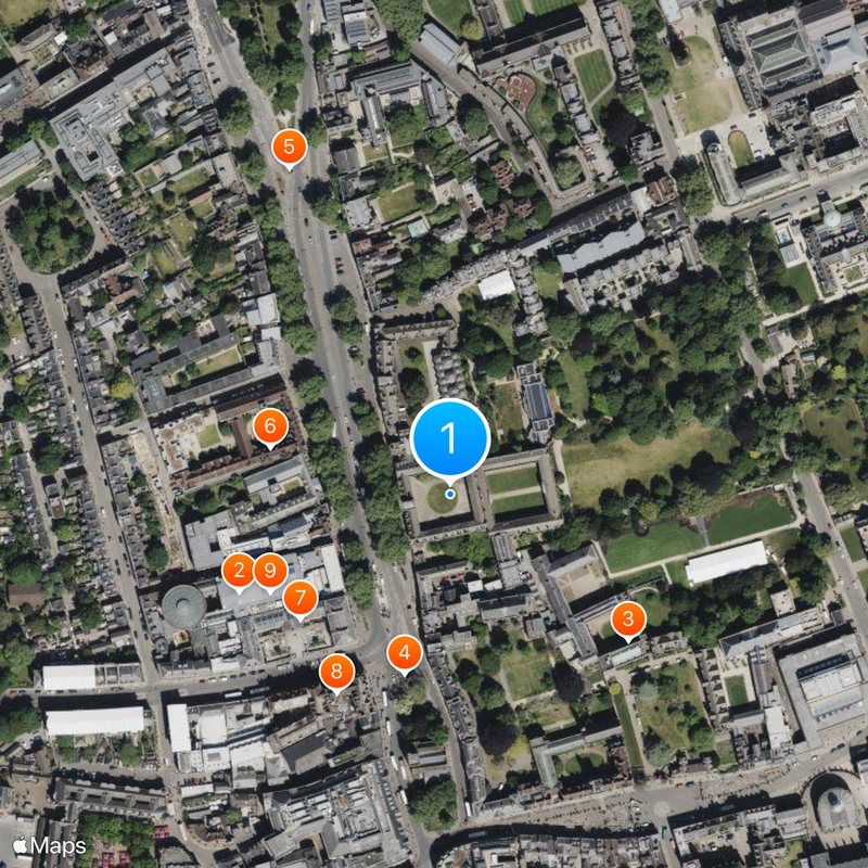 St John's College Map