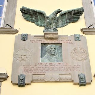 Commemorative plaque of Carlo Del Prete