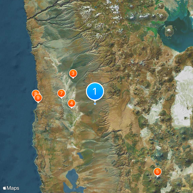 Región de Tarapacá Karte