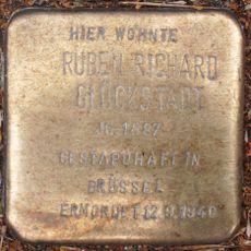 Stolperstein dedicated to Ruben Richard Glückstadt