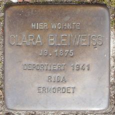 Stolperstein dedicated to Clara Bleiweiss