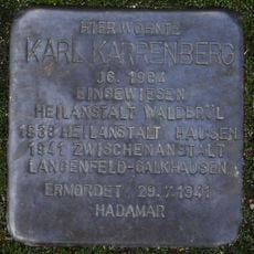 Stolperstein dedicated to Karl Karrenberg