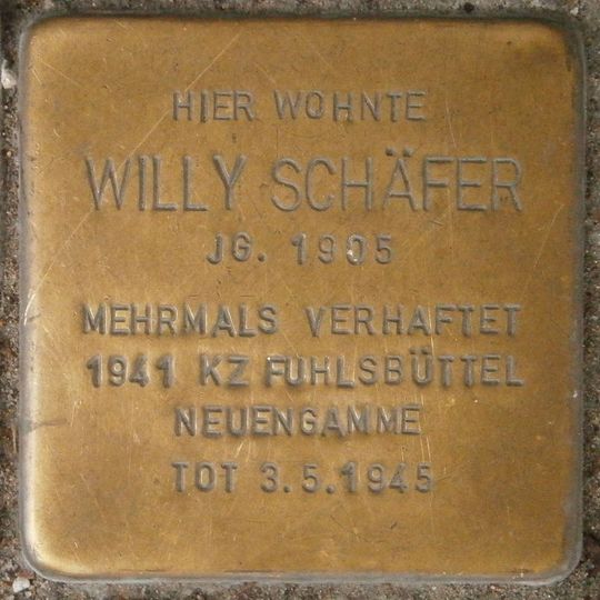 Stolperstein en memoria de Willy Schäfer