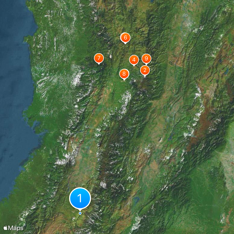 Cauca River Map