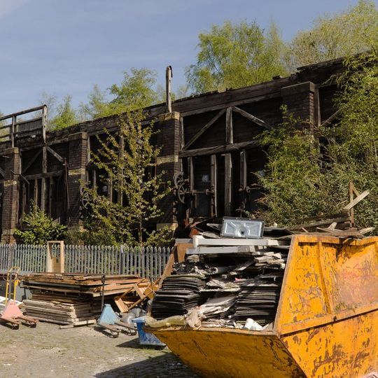 Railway Coal Chutes And Tramway With Walls And Gates