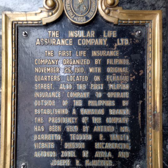 The Insular Life Assurance Company, Ltd. historical marker