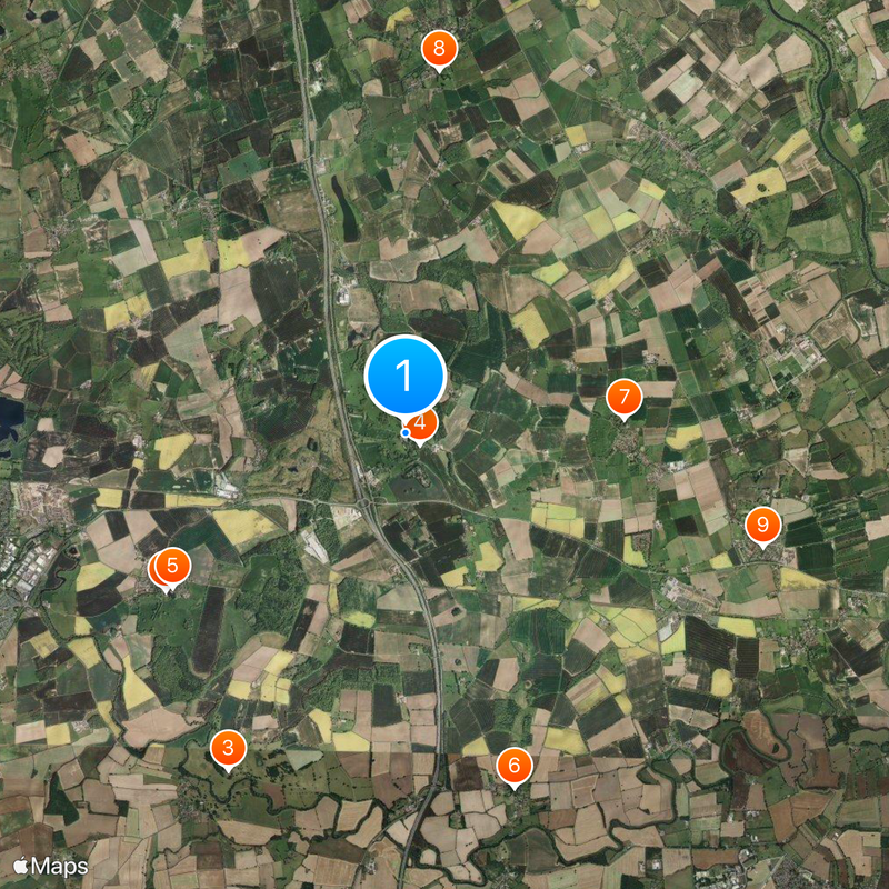 Allerton Castle Mapa