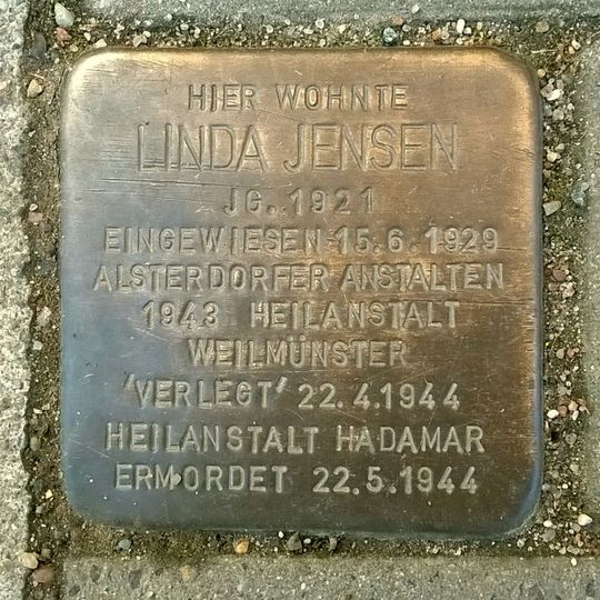 Stolperstein en memoria de Linda Jensen