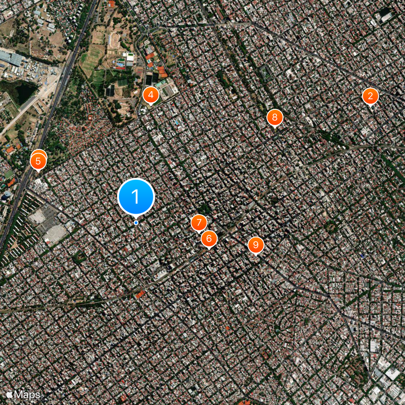 Villa Urquiza Mappa