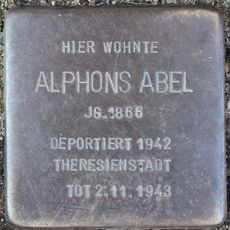 Stolperstein en memoria de Alphons Abel