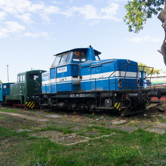 Diesellokomotiven im Bahnbetriebswerk Magdeburger Chaussee in Aschersleben