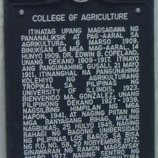 College of Agriculture historical marker
