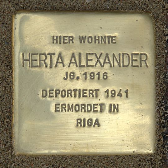 Stolperstein en memoria de Herta Alexander