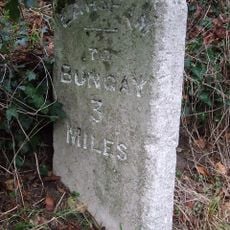 Milestone, Danacre Rd, opp. barn at Dentonwash Farm