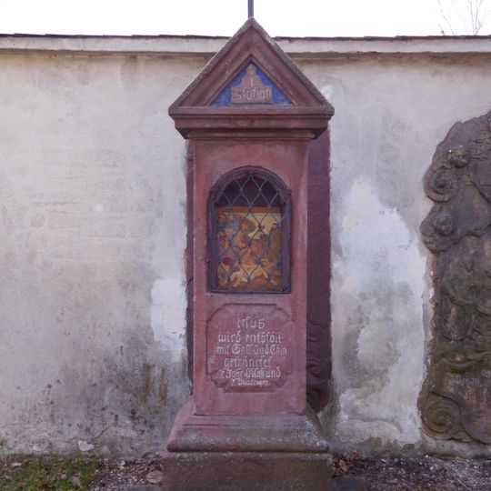 11th station of the cross in Hostinné