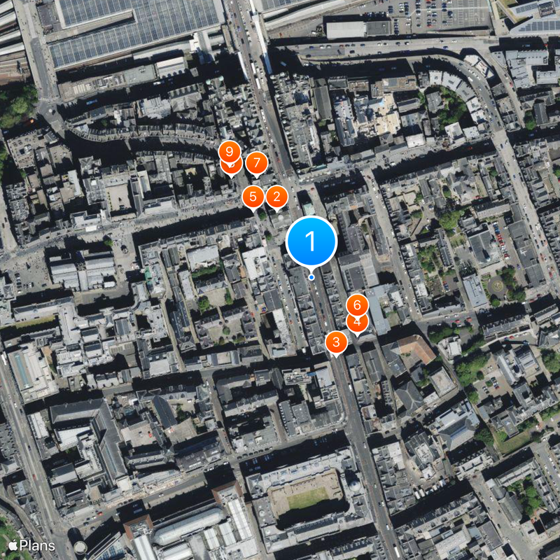 Edinburgh Vaults Carte