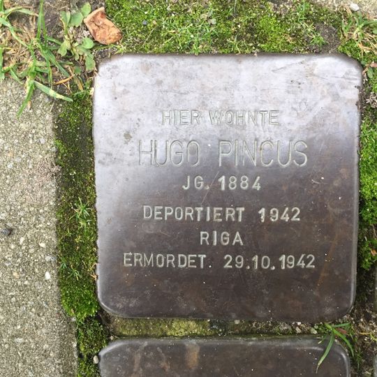 Stolperstein en memoria de Hugo Pincus